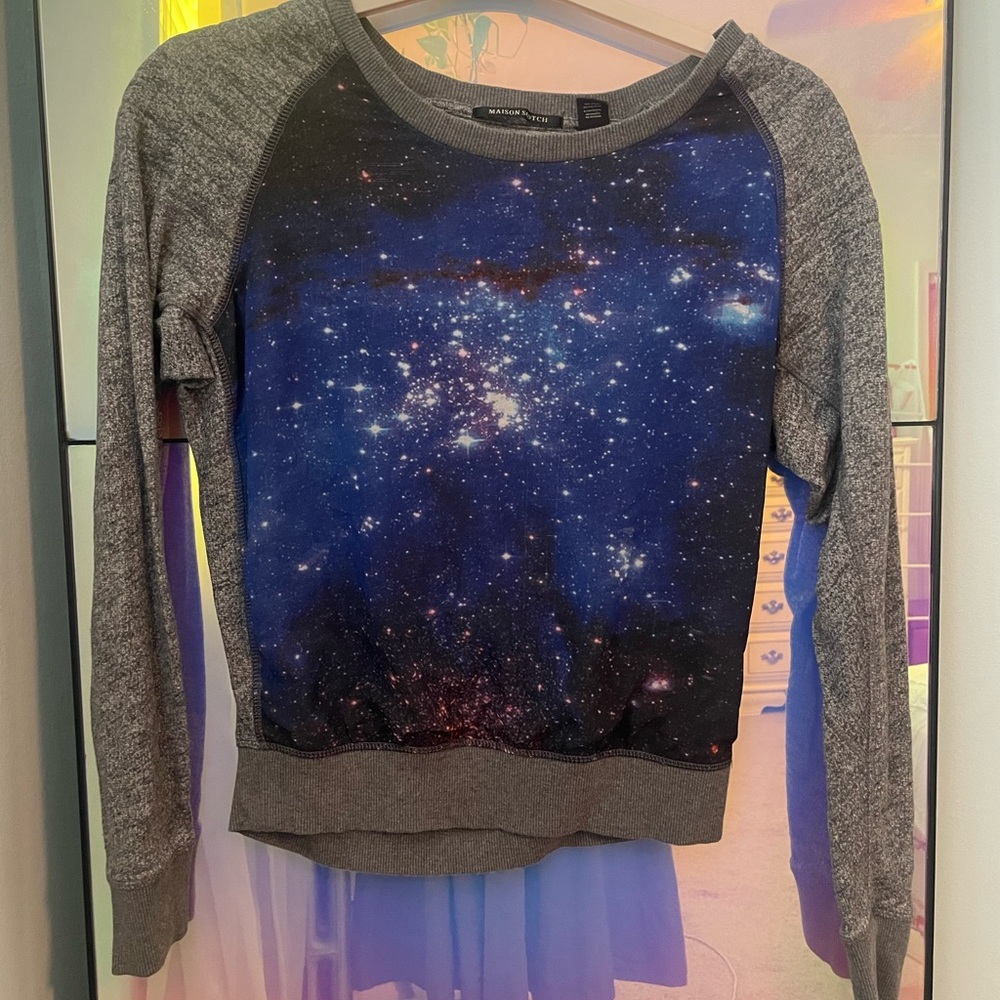 Scotch & Soda Starry Night Sweatshirt - Blue and Gray